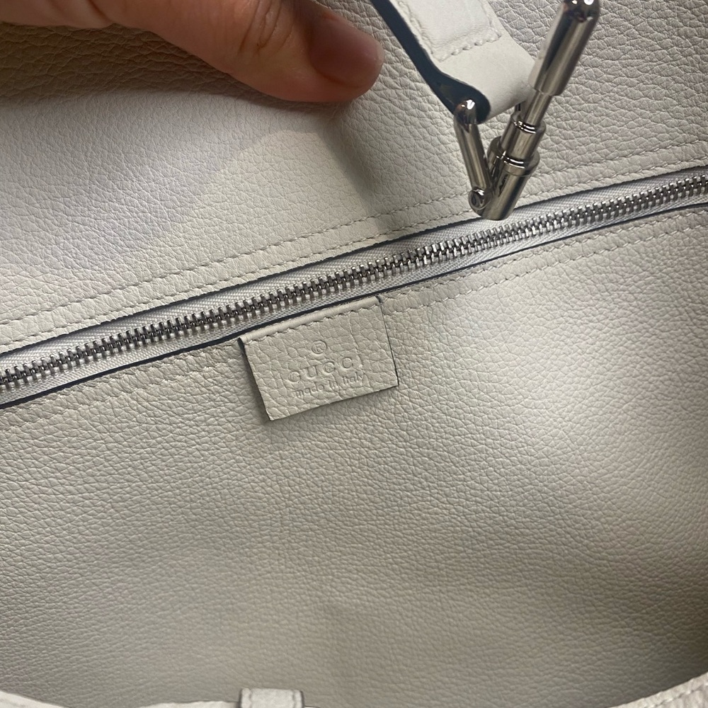 Gucci white large bag purse satchel Jackie tote bag - Picture 14 of 15
